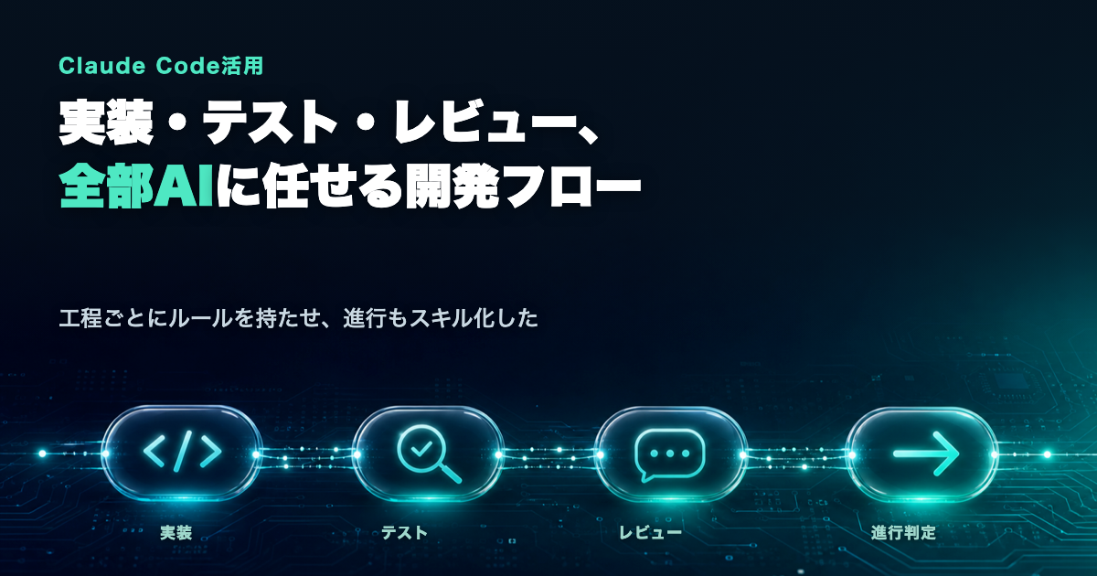 実装・テスト・レビュー、全部AIに任せる開発フロー